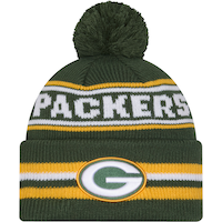 New Era Green Bay Packers Classic Knit Hat Front_Flat