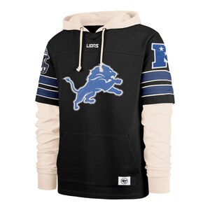 47 Brand Detroit Lions Split Zone Lacer Hoodie - NFL Licensed Fleece Top