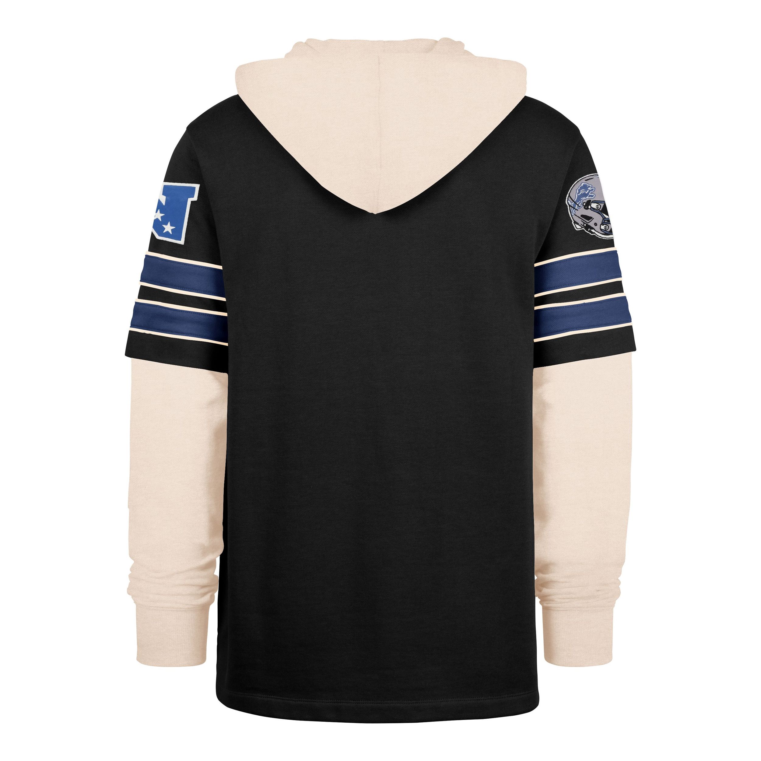 47 Brand Detroit Lions Split Zone Lacer Hoodie - NFL Licensed Fleece Top