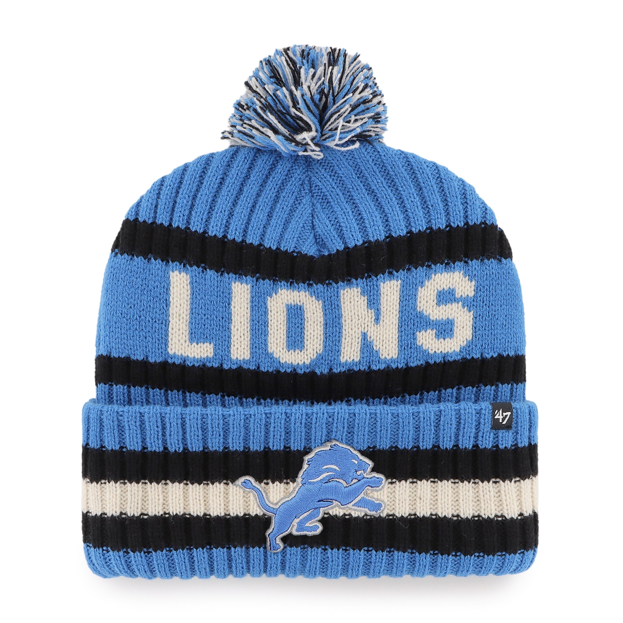 47 Brand Detroit Lions Knit Hat with Pom