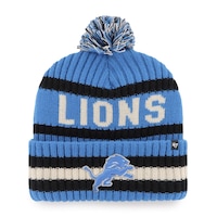 47 Brand Detroit Lions Knit Hat with Pom Front_Flat