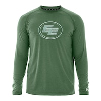 Edmonton Elks New Era Raglan Heather Long Sleeve Shirt Front_Flat