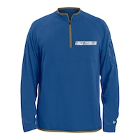 Winnipeg Blue Bombers New Era 1/4 Zip Pullover Heather Top Front_Flat