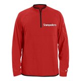 Calgary Stampeders New Era 1/4 Zip Pullover Heather Top Front_Flat