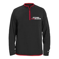 Ottawa Redblacks New Era 1/4 Zip Pullover Heather Top Front_Flat