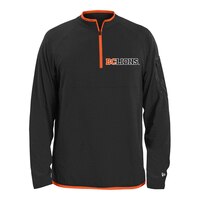 BC Lions New Era 1/4 Zip Pullover Heather Top Front_Flat