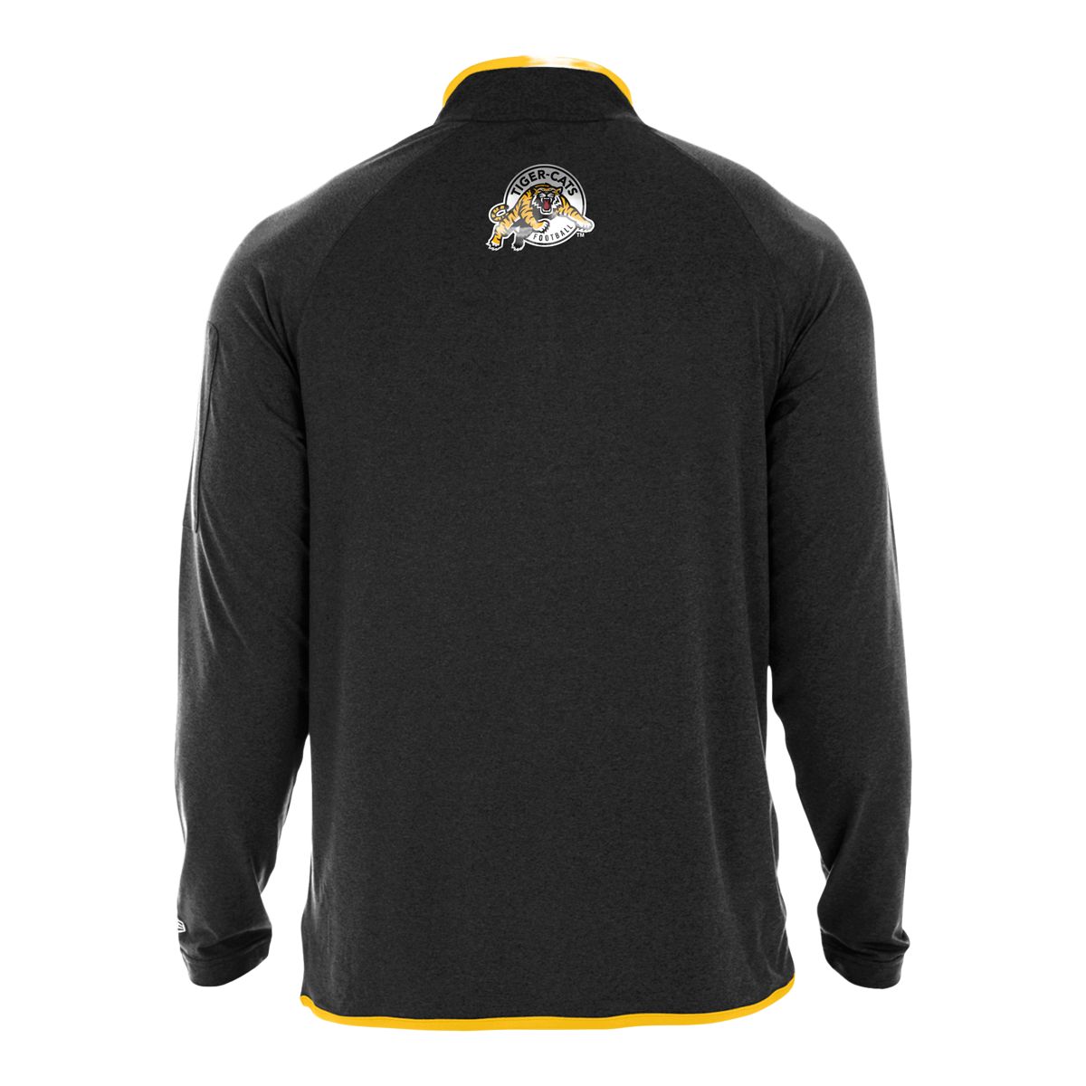 Hamilton Tiger-Cats New Era 1/4 Zip Pullover Heather Top