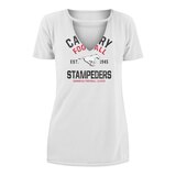 Calgary Stampeders New Era Women's V Neck T Shirt Front_Flat