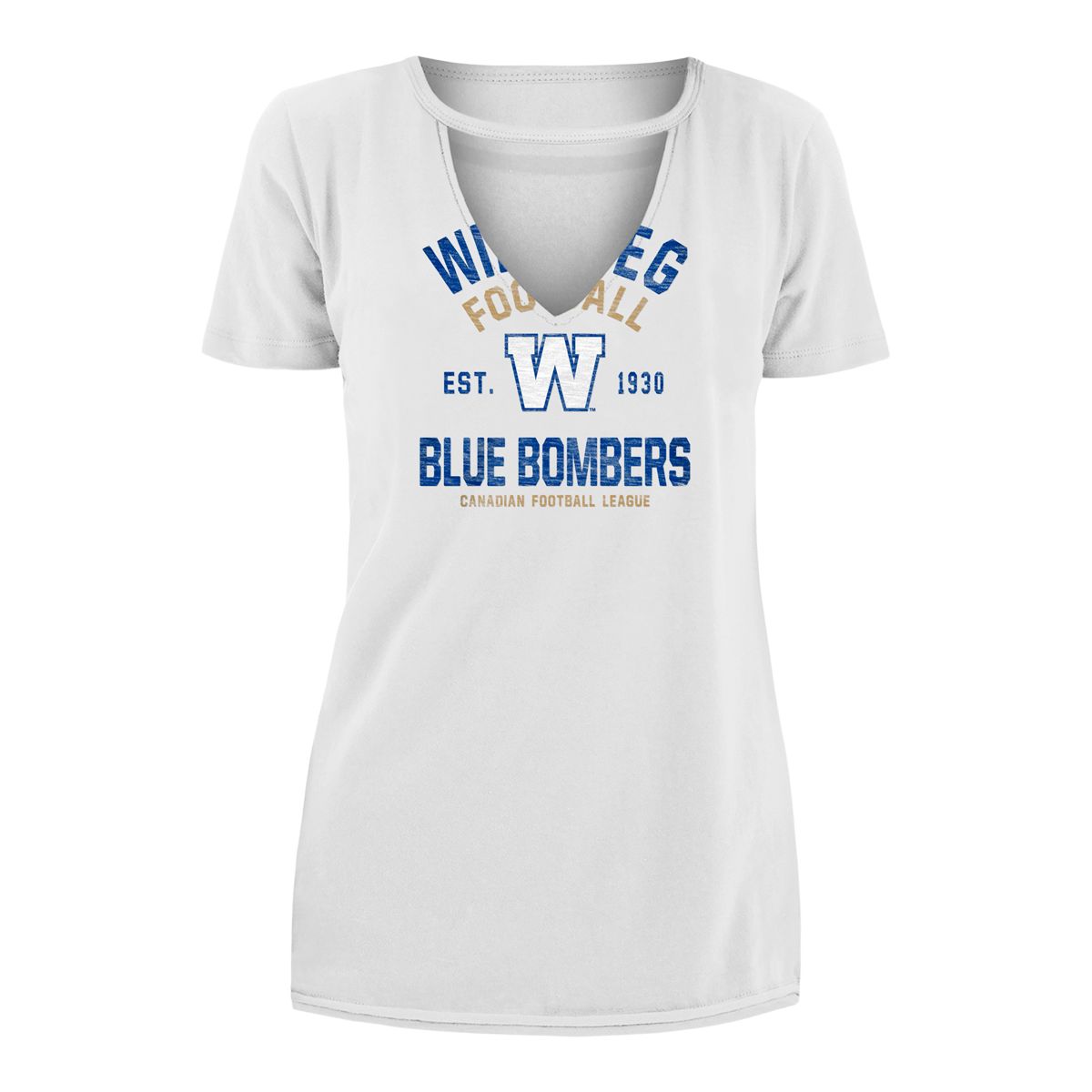 Winnipeg Blue Bombers New Era Women's V Neck T Shirt