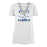 Winnipeg Blue Bombers New Era Women's V Neck T Shirt Front_Flat