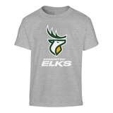 Youth Edmonton Elks Bulletin Primary Wordmark T Shirt Front_Flat