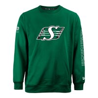 Saskatchewan Roughriders New Era Spirit Crewneck Fleece Top Front_Flat