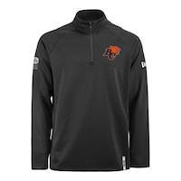 BC Lions New Era Avid 1/4 Zip Long Sleeve Top Front_Flat