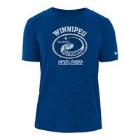 Winnipeg Blue Bombers New Era Throwback Bi-Blend T Shirt Front_Flat