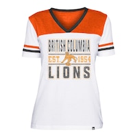 BC Lions New Era Women's Throwback Crossover T Shirt Front_Flat