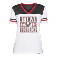 Ottawa Redblacks New Era Women's Throwback Crossover T Shirt Front_Flat