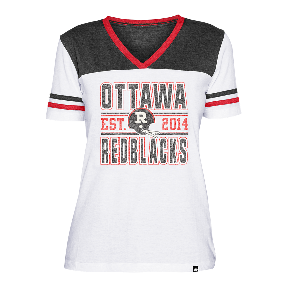 NEW ERA Ottawa Redblacks Era Women's Throwback Crossover T Shirt | Willowbrook Shopping Centre