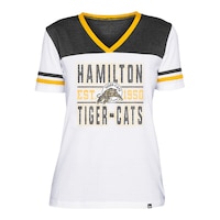 Hamilton Tiger-Cats New Era Women's Throwback Crossover T Shirt Front_Flat