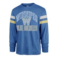Winnipeg Blue Bombers 47 Brand Irving Long Sleeve T Shirt Front_Angled_Left