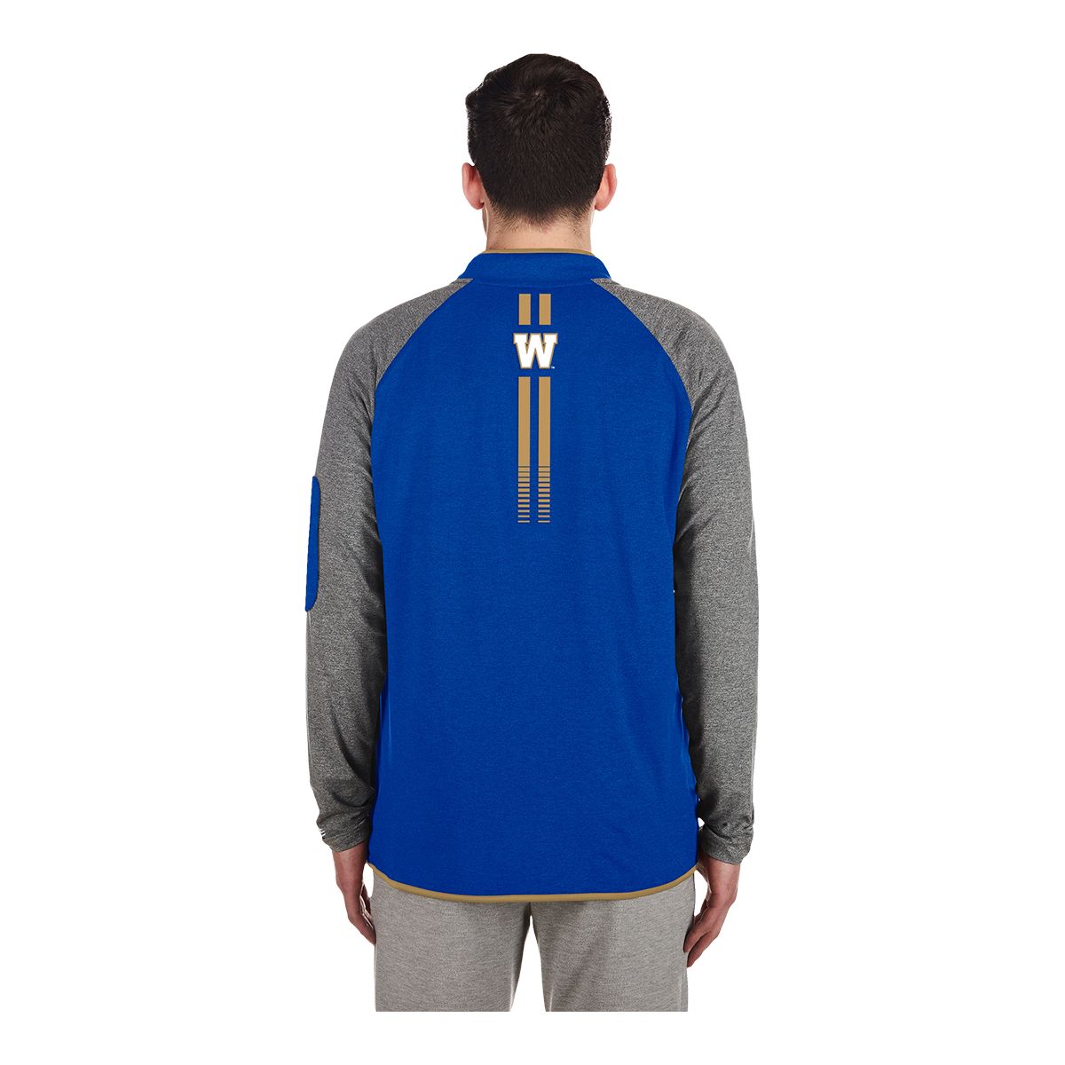 Winnipeg Blue Bombers New Era Quarter Zip Long Sleeve Top
