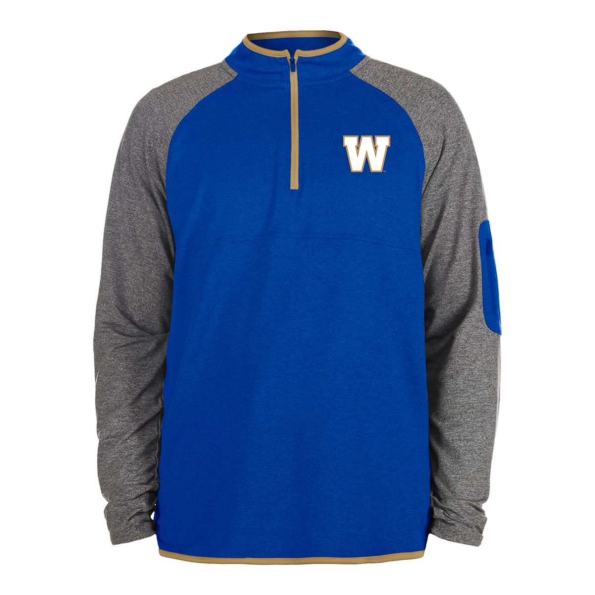 Winnipeg Blue Bombers New Era Quarter Zip Long Sleeve Top