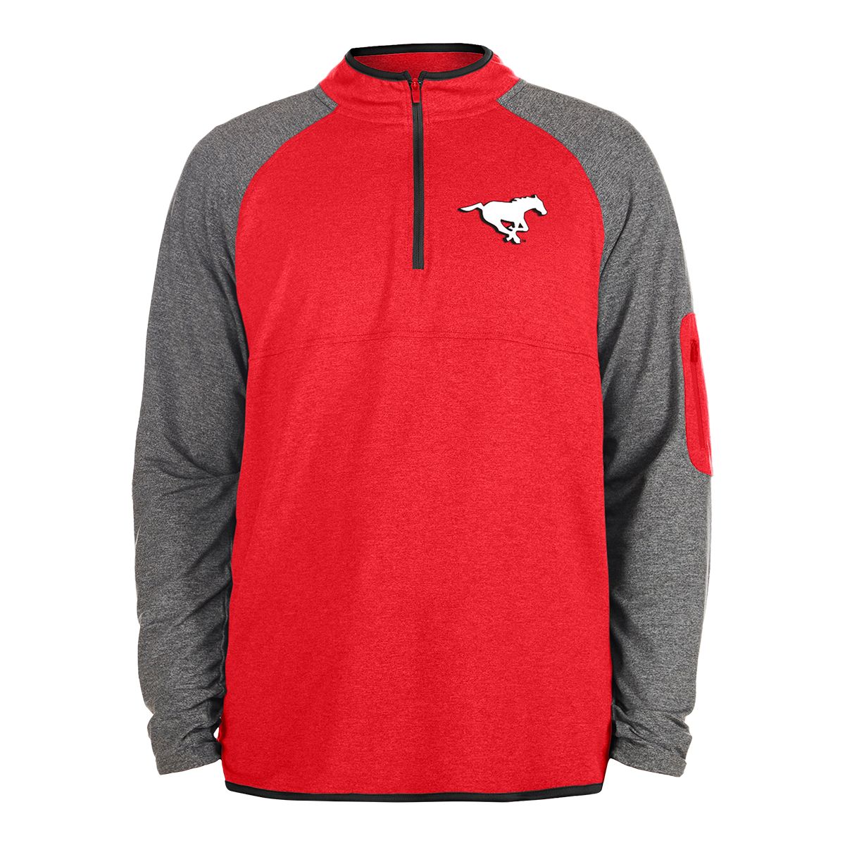 Calgary Stampeders New Era Quarter Zip Long Sleeve Top