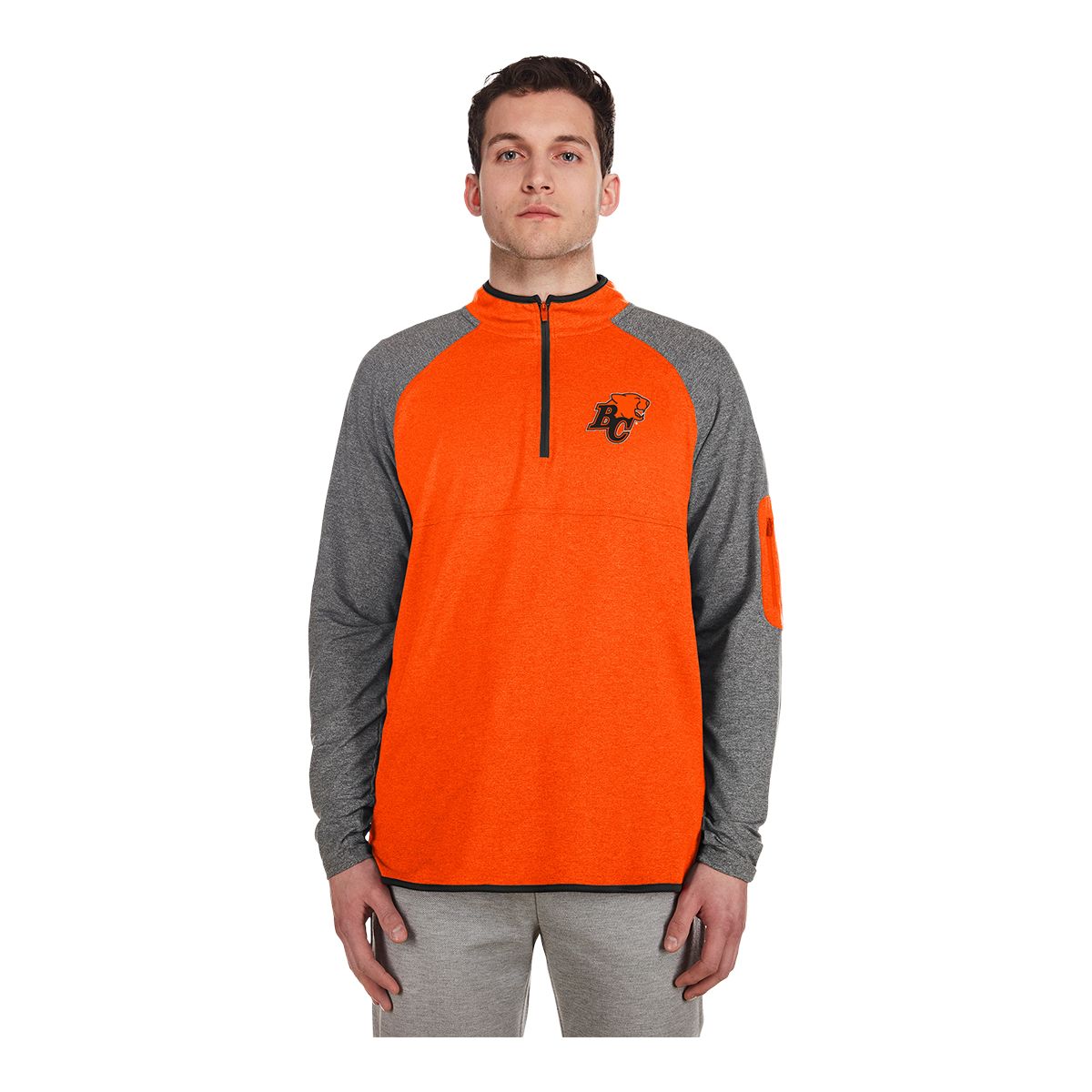 BC Lions New Era Quarter Zip Long Sleeve Top | Sportchek