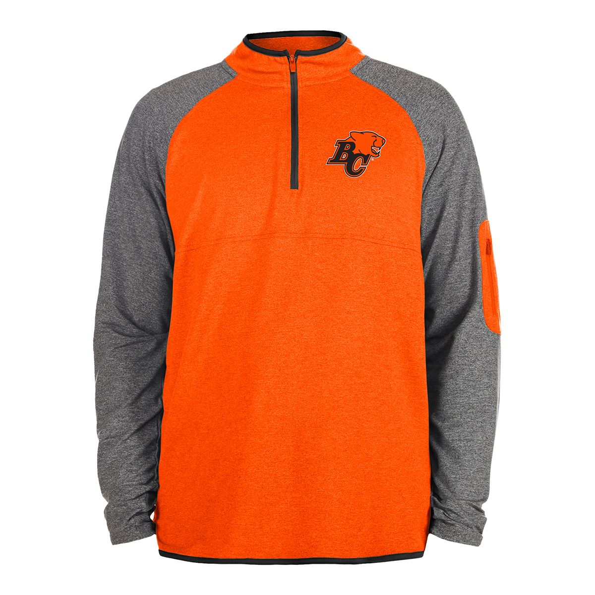 BC Lions New Era Quarter Zip Long Sleeve Top