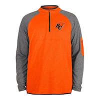 BC Lions New Era Quarter Zip Long Sleeve Top Front_Flat