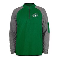 Saskatchewan Roughriders New Era Quarter Zip Long Sleeve Top Front_Flat
