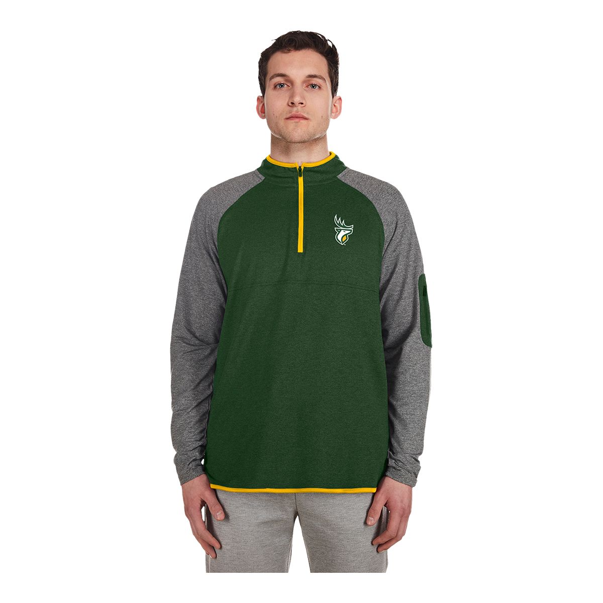 Edmonton Elks New Era Quarter Zip Long Sleeve Top