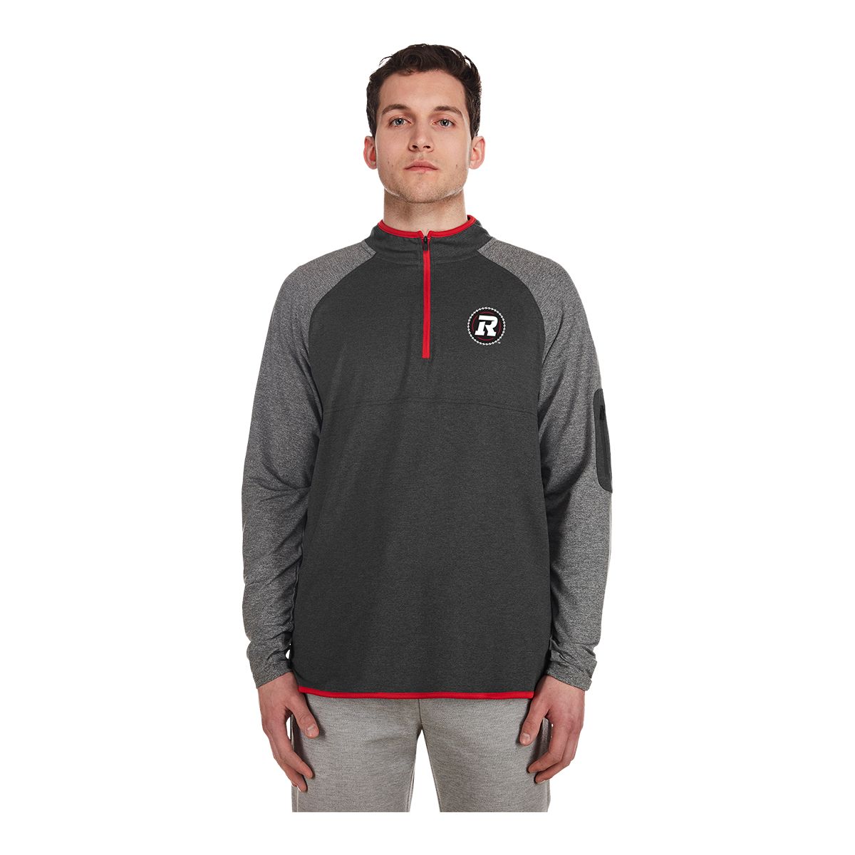 Ottawa Redblacks New Era Quarter Zip Long Sleeve Top