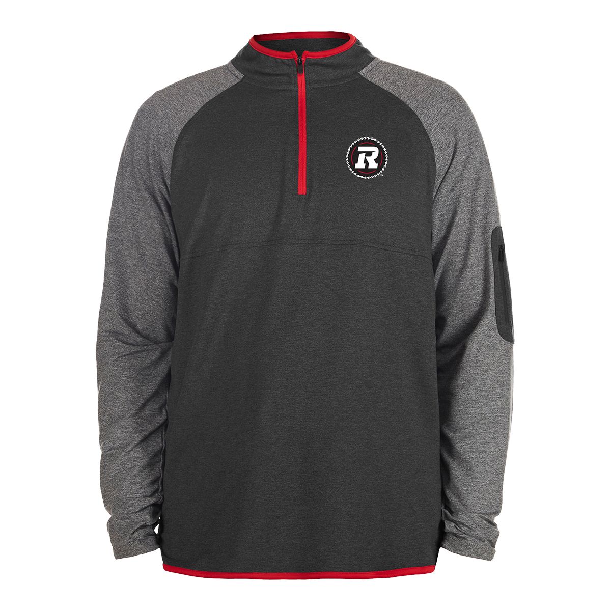 Ottawa Redblacks New Era Quarter Zip Long Sleeve Top