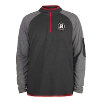 Ottawa Redblacks New Era Quarter Zip Long Sleeve Top Front_Flat