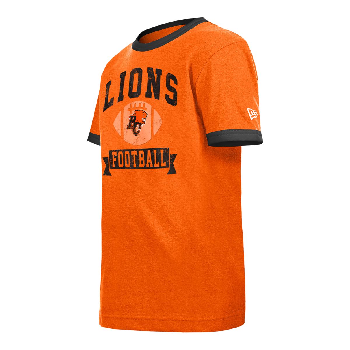 Youth BC Lions New Era Heather Ringer T Shirt