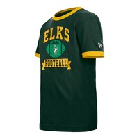 Youth Edmonton Elks New Era Heather Ringer T Shirt Front_Angled_Left