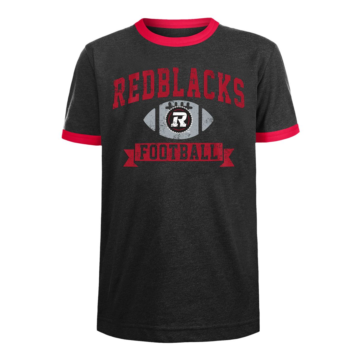 Youth Ottawa Redblacks New Era Heather Ringer T Shirt