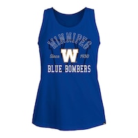 Winnipeg Blue Bombers New Era Women's Glitter Print Tank Top Front_Flat