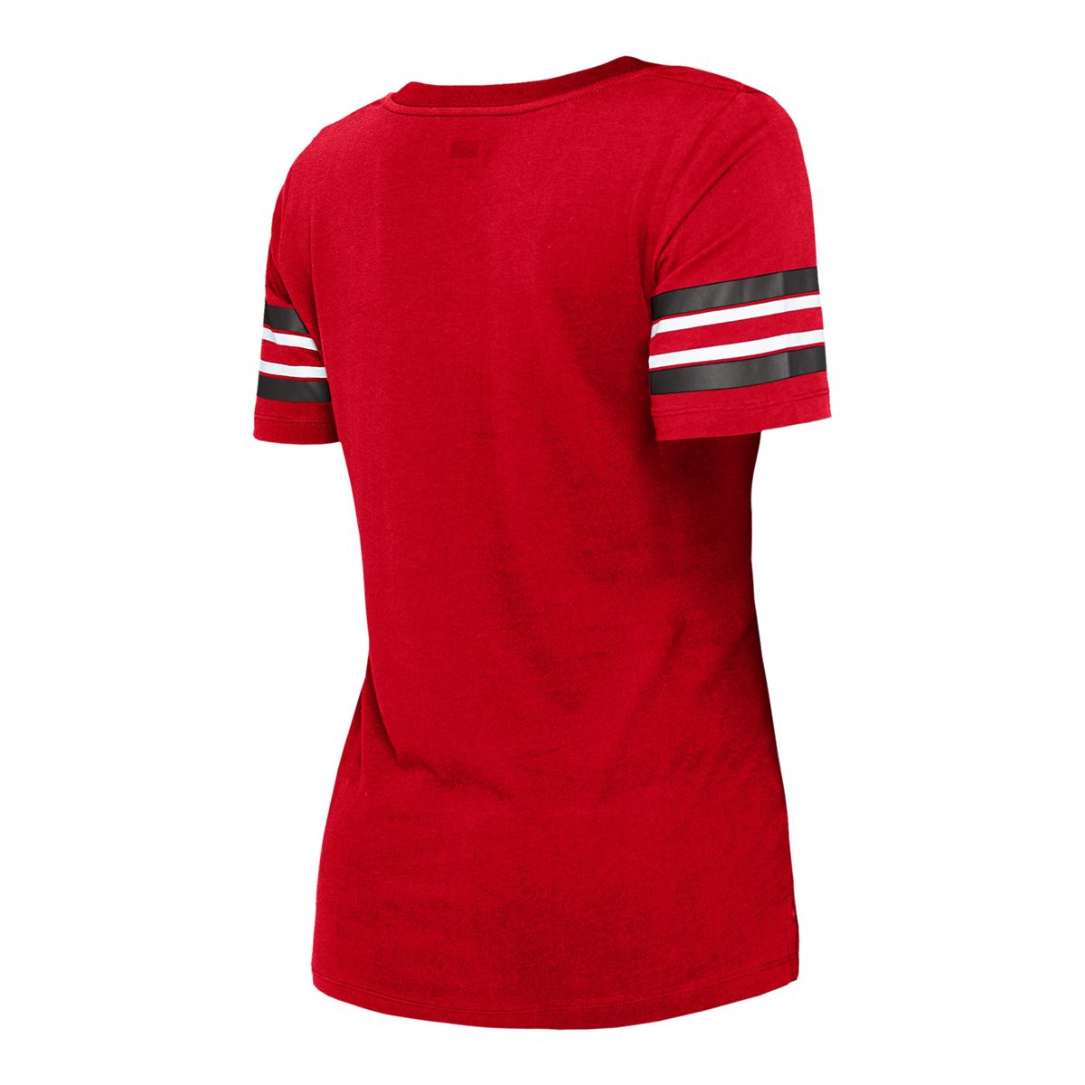 Calgary Stampeders New Era Women's Stampeders Stripe Sleeve Yoke T Shirt