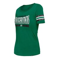 Saskatchewan Roughriders New Era Women's Stripe Sleeve Yoke T Shirt