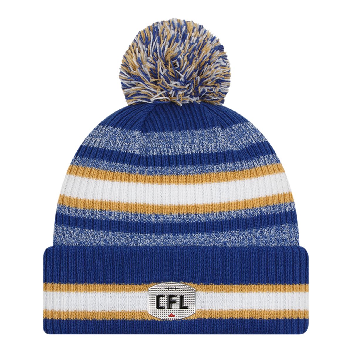 Winnipeg Blue Bombers New Era Sideline Striped Pom Knit