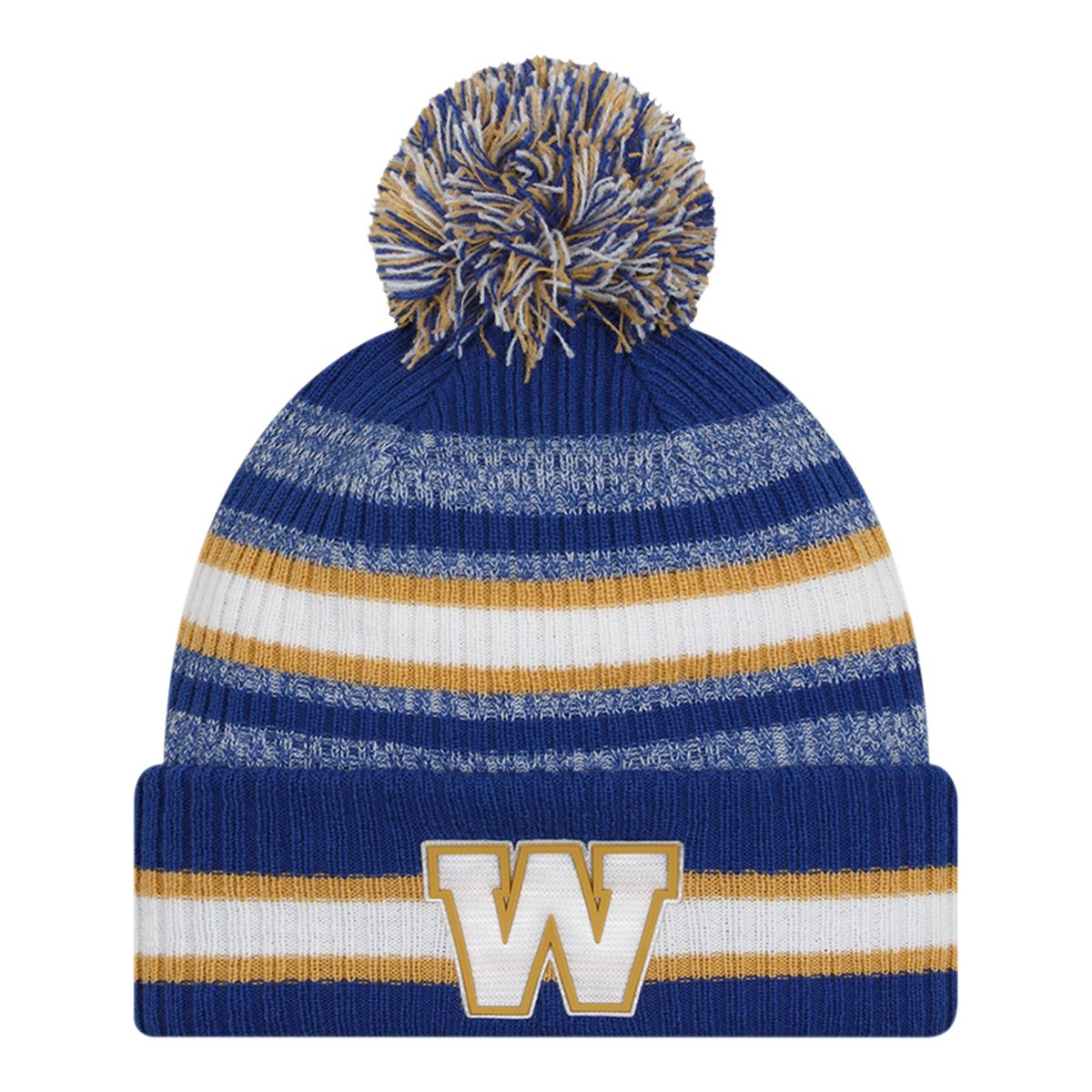 Winnipeg Blue Bombers New Era Sideline Striped Pom Knit