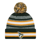 Edmonton Elks New Era Sideline Striped Pom Knit Hat Front_Flat