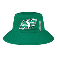 Saskatchewan Roughriders New Era Sideline Bucket Hat Front_Flat