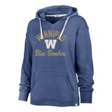 Winnipeg Blue Bombers 47 Brand Women's Wrapped Up Kennedy Hoodie Front_Three_Fourths_Angled_Left