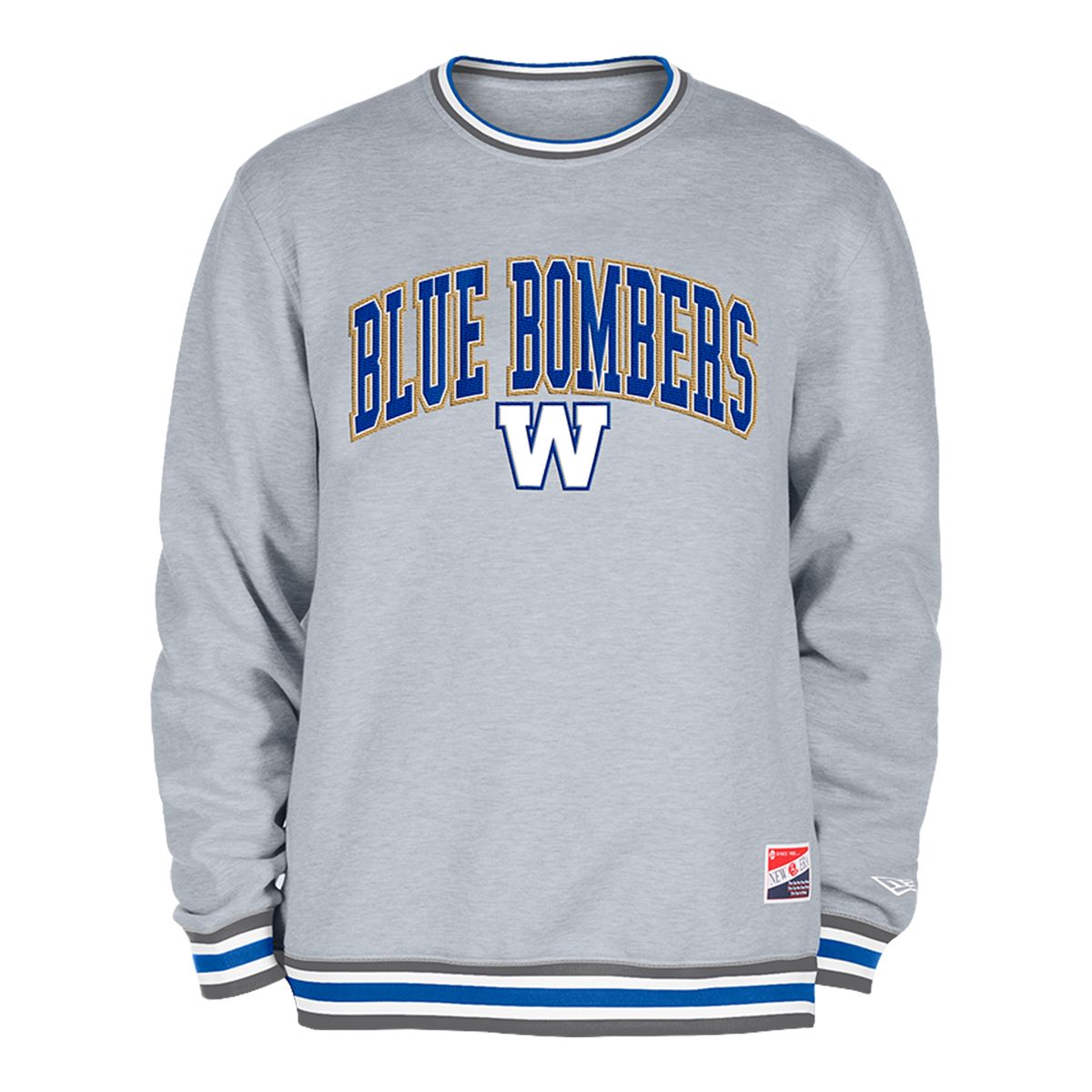 Winnipeg Blue Bombers New Era Wordmark Crew Fleece Top