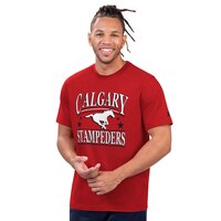 Calgary Stampeders Starter Men's T-Shirt Front_Angled_Left