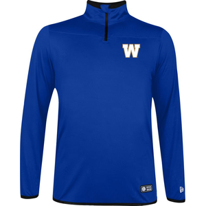 Winnipeg Blue Bombers New Era Men's Prime 1/4 Zip Long Sleeve Top