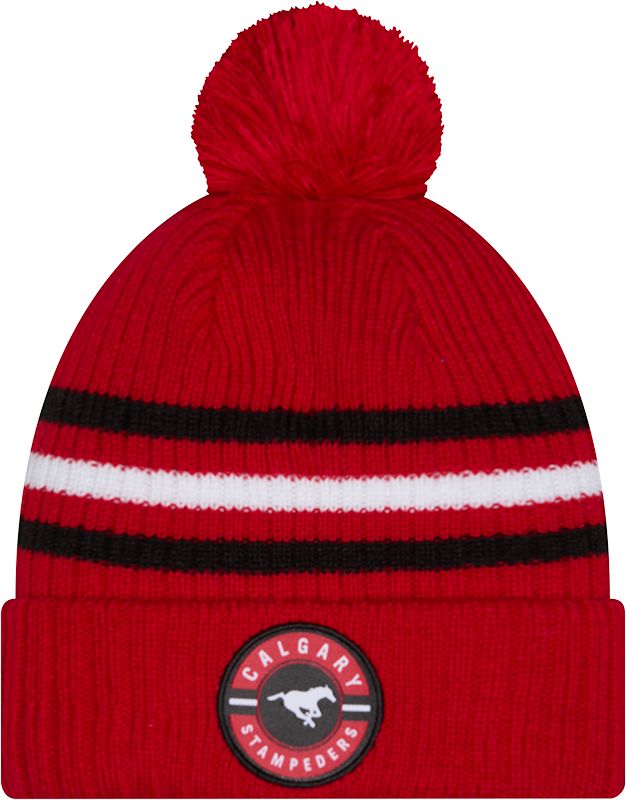 Calgary Stampeders New Era Unisex Sideline Cuffed Pom Knit Hat