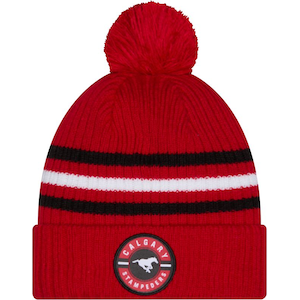 Calgary Stampeders New Era Unisex Sideline Cuffed Pom Knit Hat